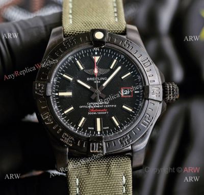 Swiss Quality Copy Breitling Avenger BlackBird Citizen Watches Blacksteel Military Green Strap